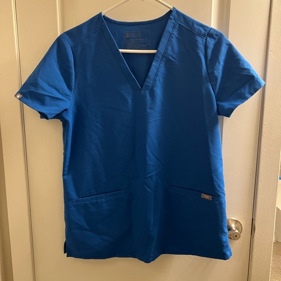 Figs Tops Figs Casma Three Pocket Scrub Top In Electric Blue Poshmark